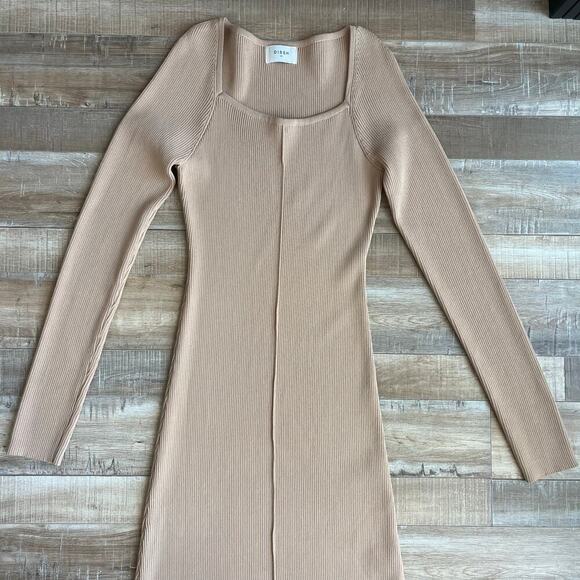 DISSH Lena Long Sleeve Knit Dress in Wheat Size XL - Picture 3 of 7